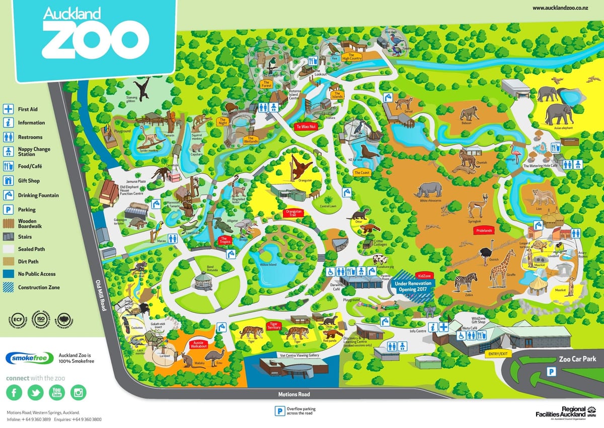 რუკა Auckland zoo