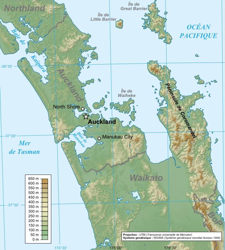 Auckland გეოლოგიური რუკა