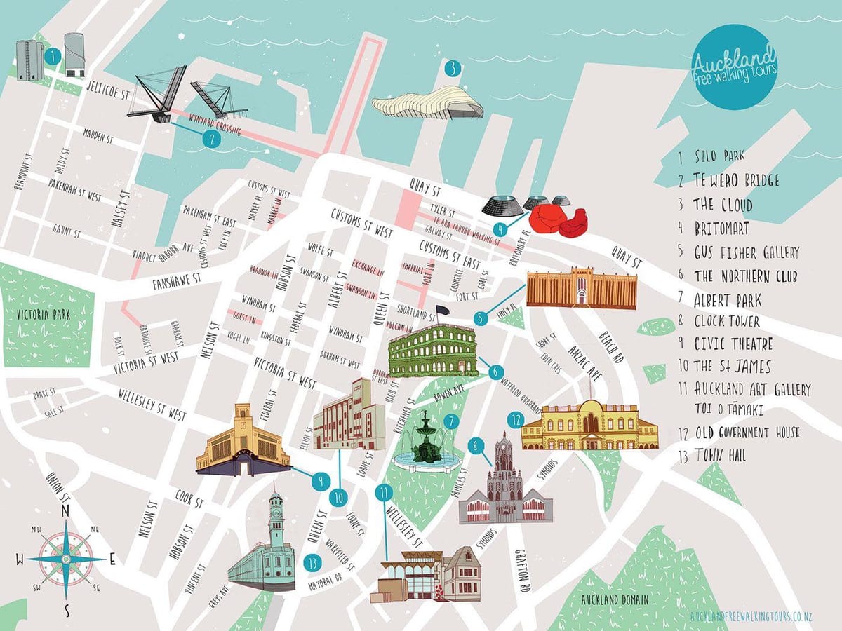 Auckland ქალაქში დადის რუკა