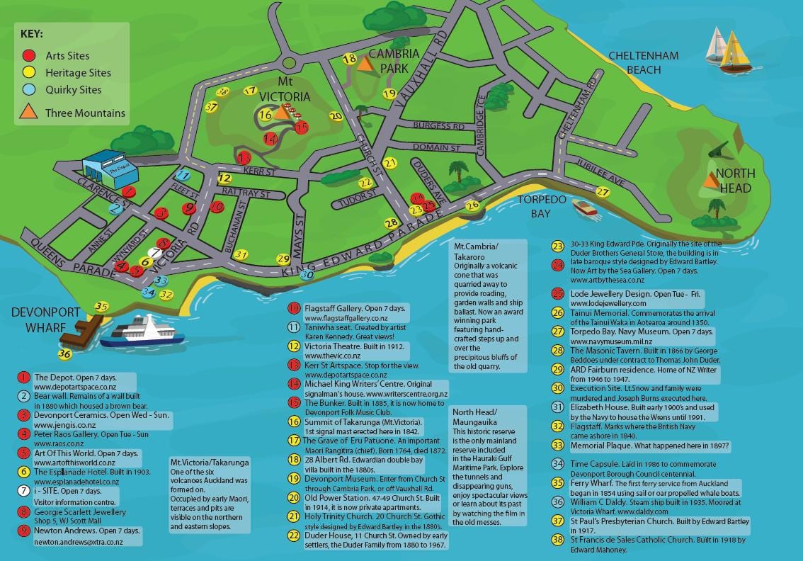 რუკა Devonport Auckland