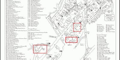 Auckland uni ქალაქის კამპუსში რუკა