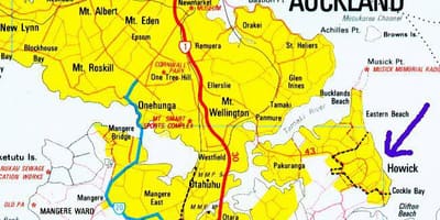 რუკა Howick Auckland